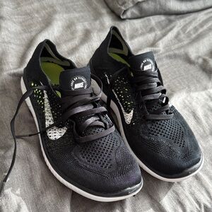 Nike Black and White Knit Running Shoes